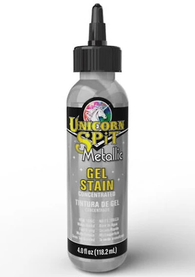 Teinture gel Unicorn Spit métallique argenté 118ml