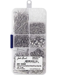 Ens. d'accessoires pour bijoux argenté 671pcs