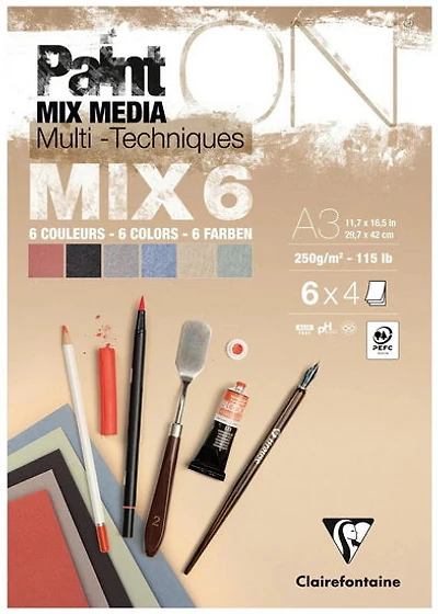 Paint’ON Mixed Media Pad #6 11.7x16.5”