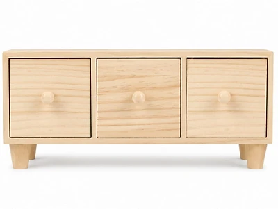 Wood Box with Drawers