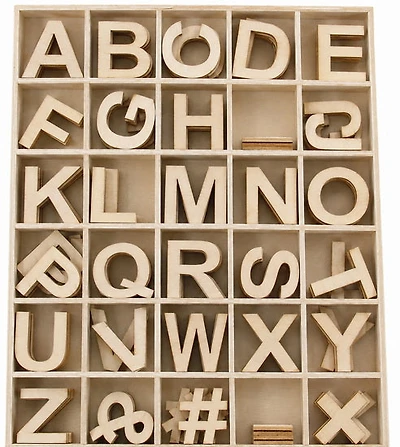 Mini Wood Letters (120)