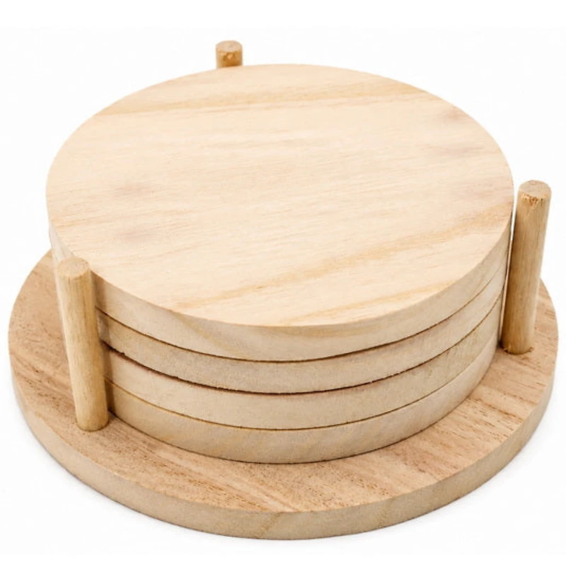 Wood Coaster Set