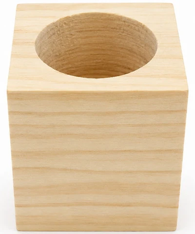 Wood Square Pen Holder