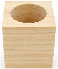 Wood Square Pen Holder