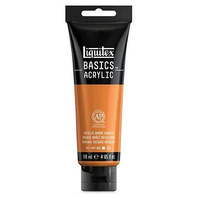 Peinture acrylique Basics métallique orange brûlée 118ml
