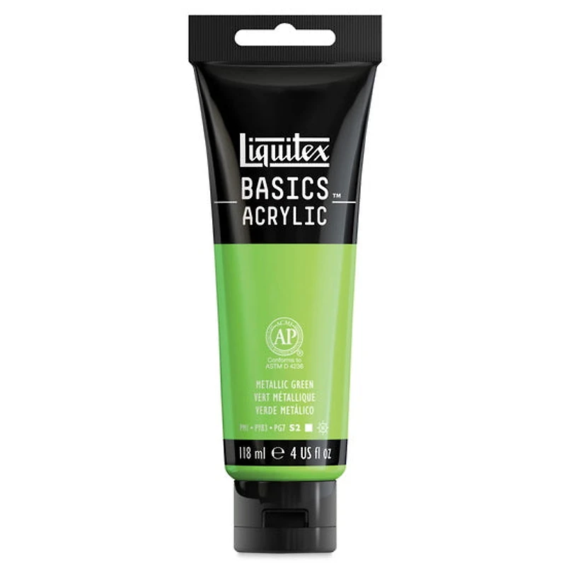 Peinture acrylique Basics métallique vert 118ml