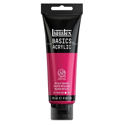 Peinture acrylique Basics métallique magenta 118ml