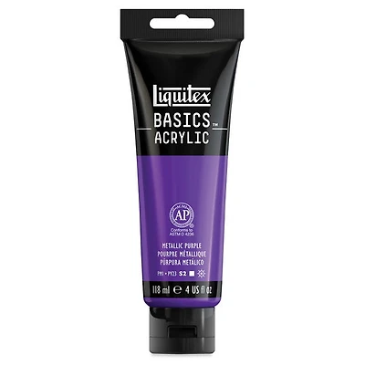 Peinture acrylique Basics métallique pourpre 118ml