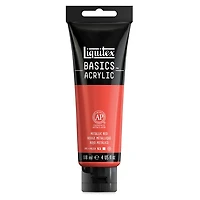 Peinture acrylique Basics métallique rouge 118ml
