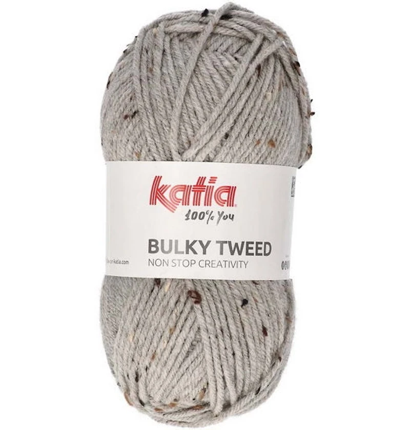 Bulky Tweed Yarn Light Grey - 100g