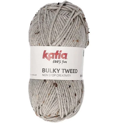 Bulky Tweed Yarn Light Grey - 100g