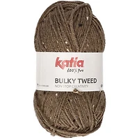 Fil Bulky Tweed brun pâle - 100g