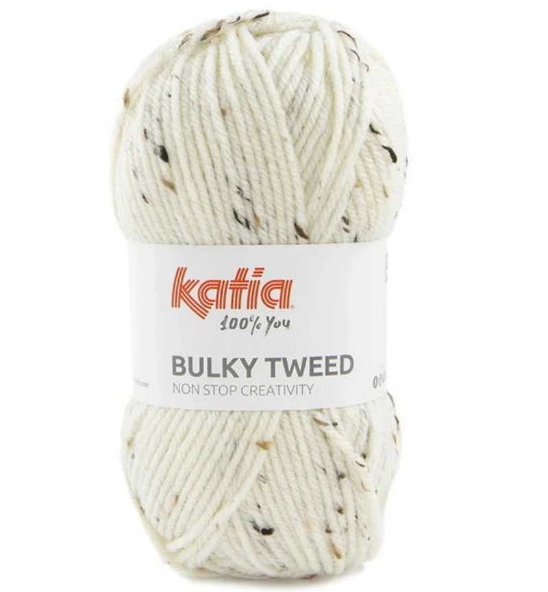 Bulky Tweed Yarn Ecru - 100g