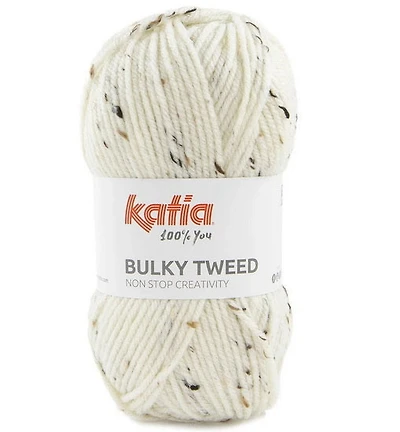 Bulky Tweed Yarn Ecru - 100g