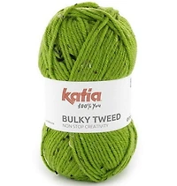 Fil Bulky Tweed vert herbe - 100g