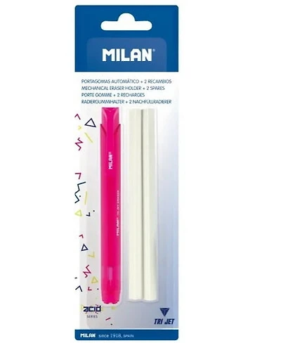 Set of 2 Spare Erasers And Tri Jet Automatic Eraser Holder