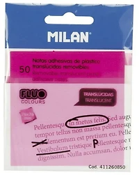 Fluo Pink Removable Adhesives Notes Pack Of 50
