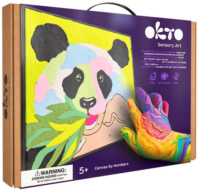 Coloriage par numéro avec argile Panda