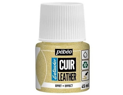 Peinture cuir paillete or 45ml