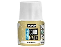 Peinture cuir paillete or 45ml