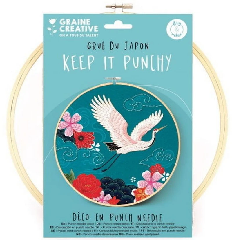 Punch Needle Kit Japanese Crane