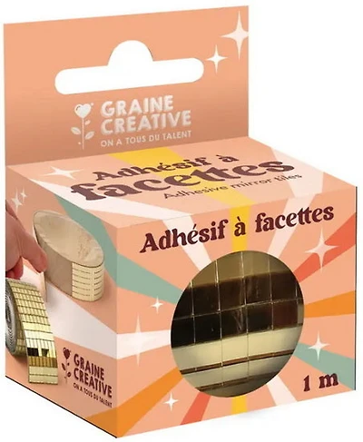 Adhesive Mirror Tiles Gold - 5mm