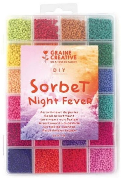 Ens. perles 24 couleurs sorbet night fever