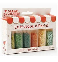 Ens. perles 6 couleurs jungle