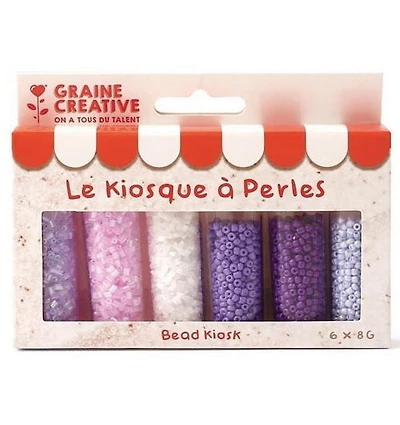 Ens. perles 6 couleurs lavender limonade