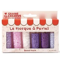 Ens. perles 6 couleurs lavender limonade