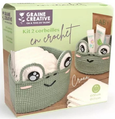 Set of 2 Frog Baskets