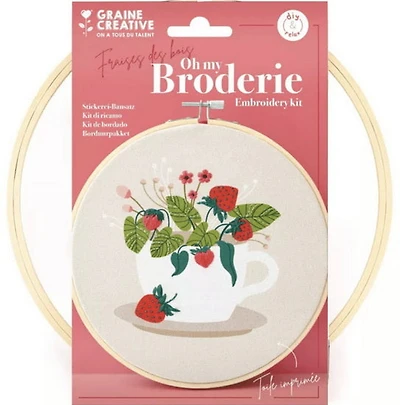 Ens. broderie fraise des bois