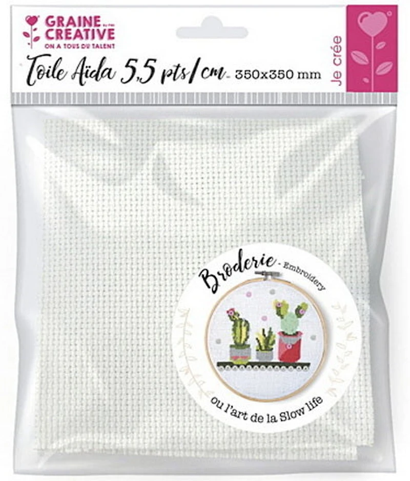 Aida Fabric White - 350x350mm