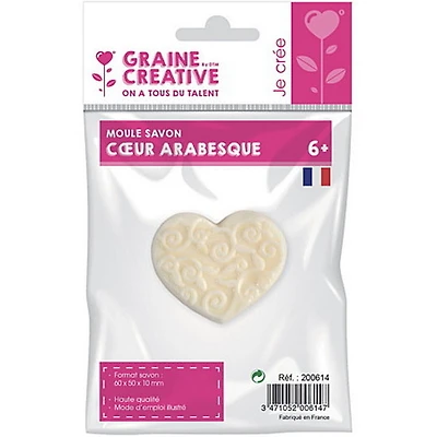 Mini Arabesque Heart Thermoformed Soap Mould