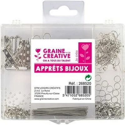Set of Jewelry Silver Accessories 407pcs