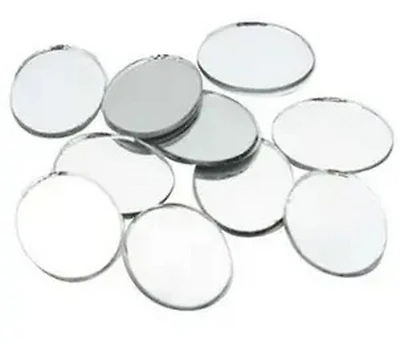 Set of 10 Mini Oval Mirrors - 20x25mm