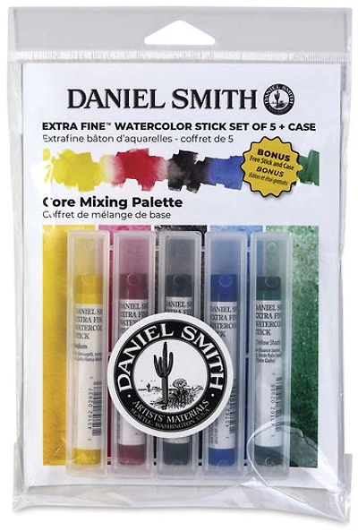 Set of watercolour paint stick core mixing - 5pcs