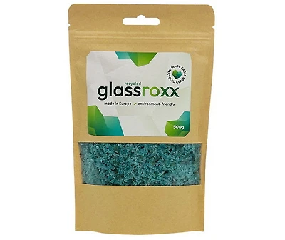 Glass Stones Turquoise Blue 500g