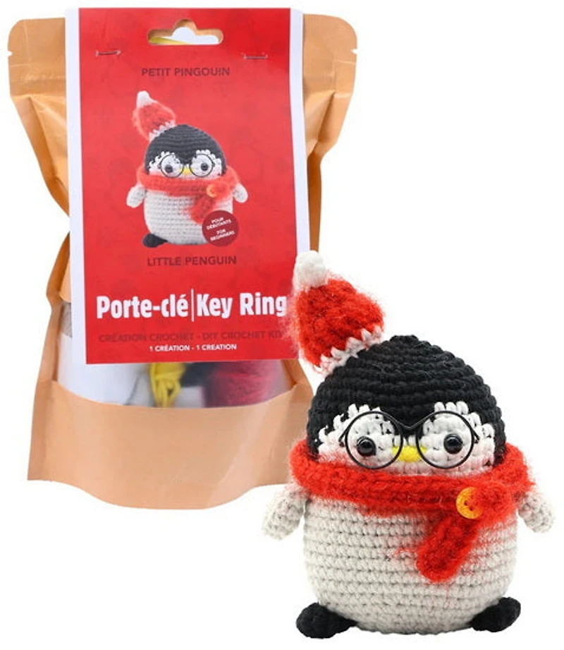 Penguin DIY Keychain Crochet Kit
