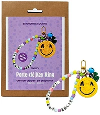Ens. porte-clés crochet motif smiley