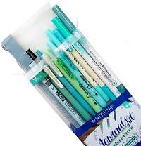 Ensemble d'écriture bleu/vert 9pcs