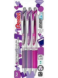 Set of Retractable Gel Roller Energel Passion Colours 3pcs