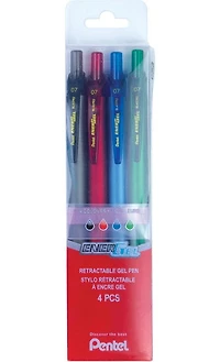 Set of Retractable Gel Roller Energel 4pcs