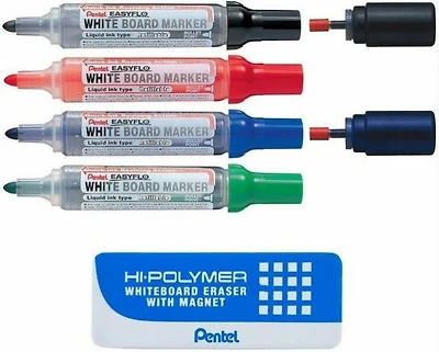 Set of White Board marker MW50 and Whiteboard Eraser 7pcs