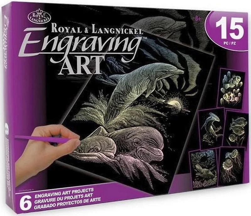 Set of Holographic Engraving Sea Animals 15pcs