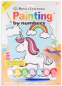 Paint by Numbers Unicorn and Rainbow