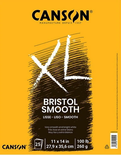 Canson XL Bristol Pad 260g - Smooth - 11x14in