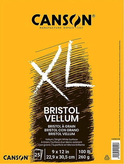 Canson XL Bristol Vellum Pad - 260g - 9x12in
