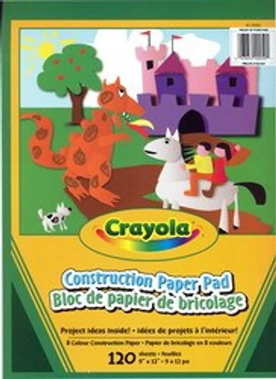 Construction Paper Pad - 120 Sheets