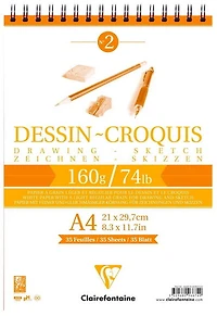 Bloc à croquis - 160g - A4 - 35f